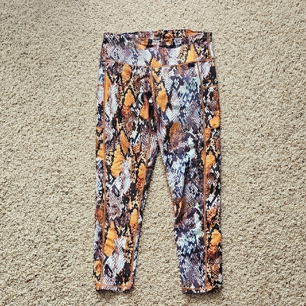 Women's Snakeskin Print Leggings - Multicolor